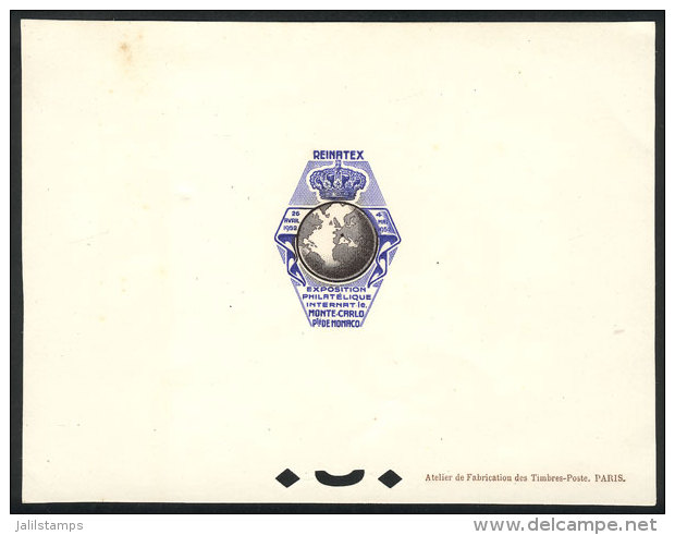 Deluxe Proof Of A Cinderella For The Philatelic Exposition Of Montecarlo, Very Nice! - Autres & Non Classés