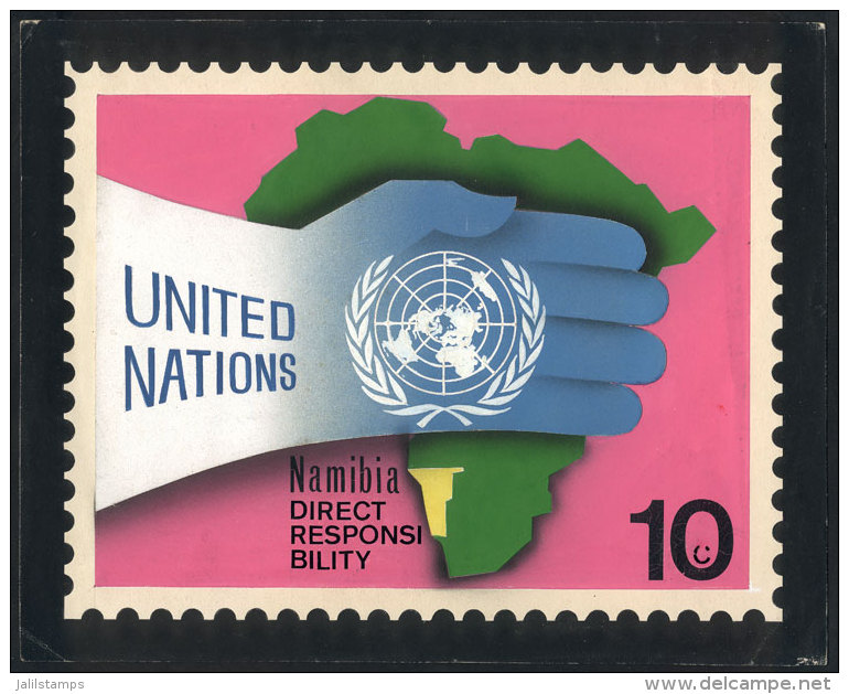 Sc.263, 1975 10c. Namibia (map Of Africa), Unadopted ORIGINAL ARTIST DESIGN (by A. Medina Medina, From Uruguay),... - Other & Unclassified