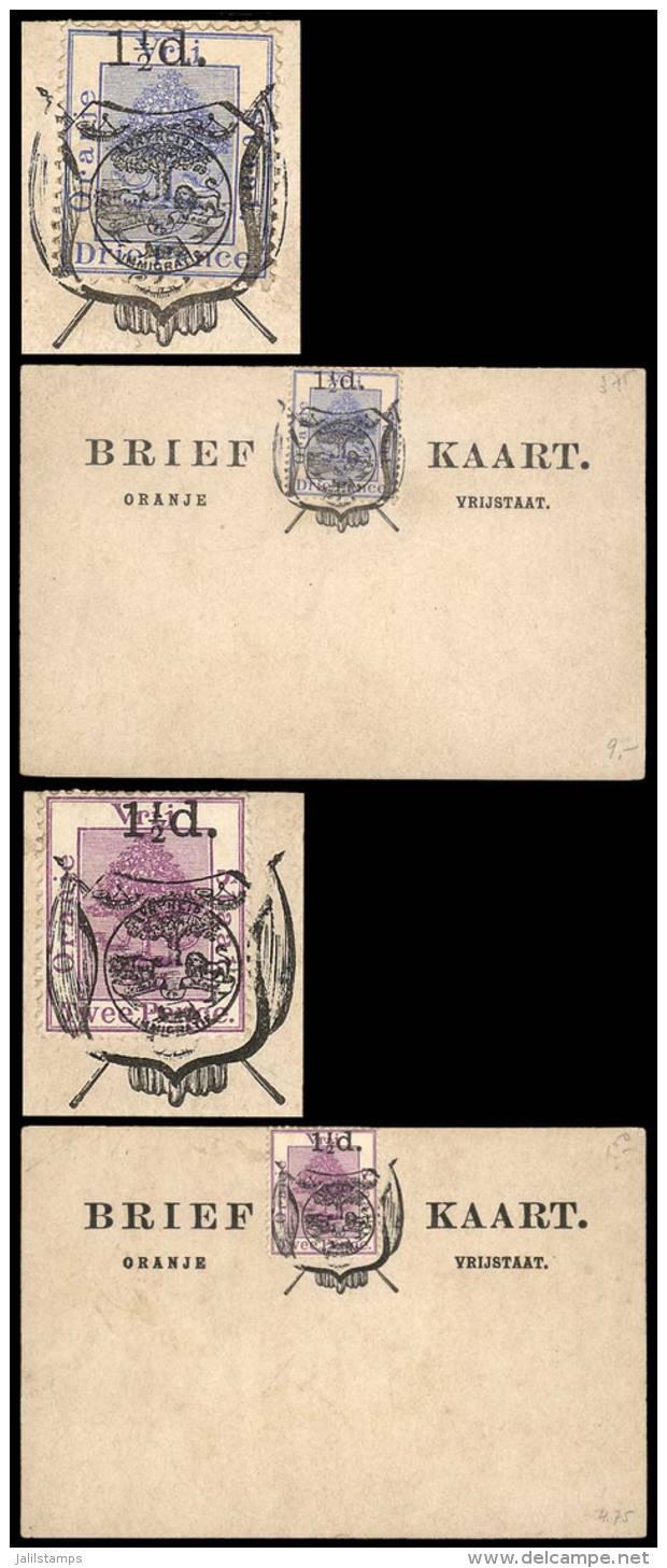 2 Old Postal Cards, Unused, Excellent Quality! - Orange Free State (1868-1909)