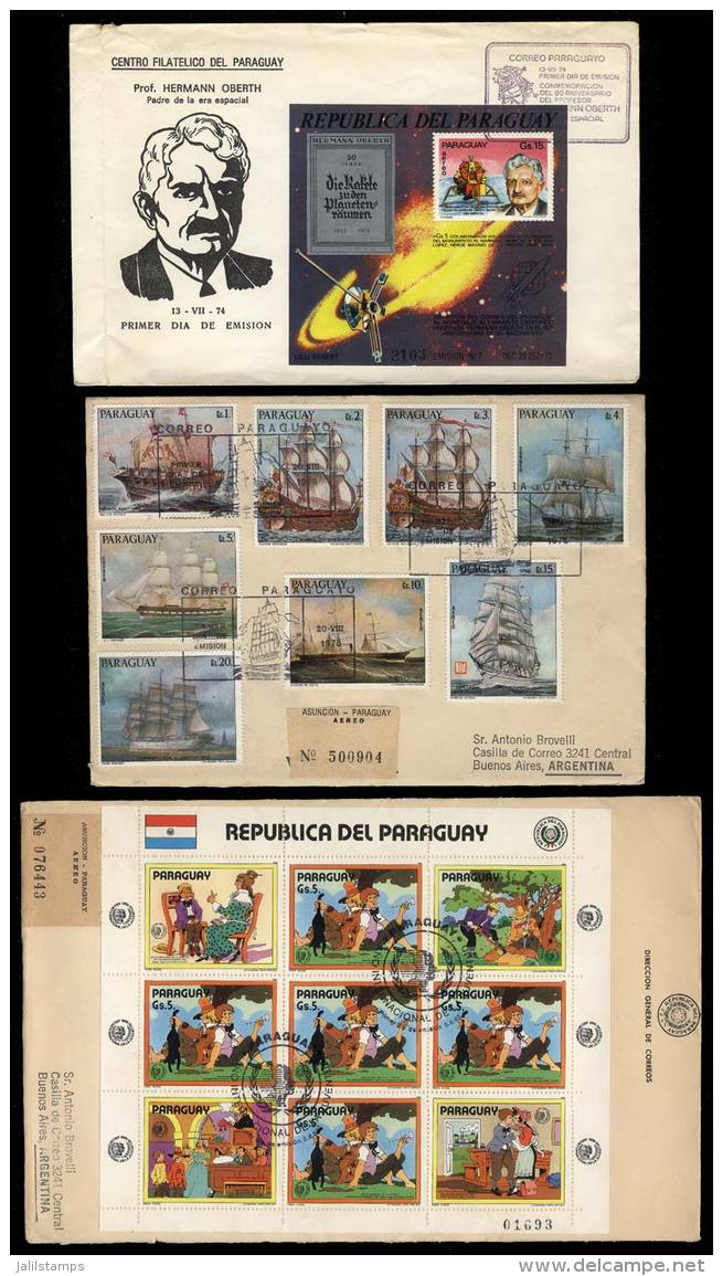 17 Modern FDCs, VERY THEMATIC, Most Posted To Argentina, Very Fine Quality, HIGH RETAIL VALUE! - Paraguay