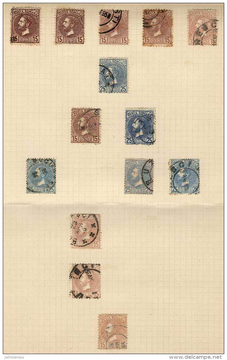 Sc.73/74, Album Page With 14 Used Stamps, Different Perforations: 11&frac12;, 11, 13&frac12;,... - Autres & Non Classés