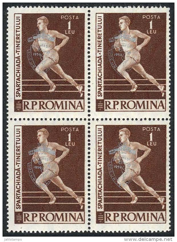 Sc.1287, 1959 Sports, MNH Block Of 4, Excellent Quality, Catalog Value US$40. - Autres & Non Classés