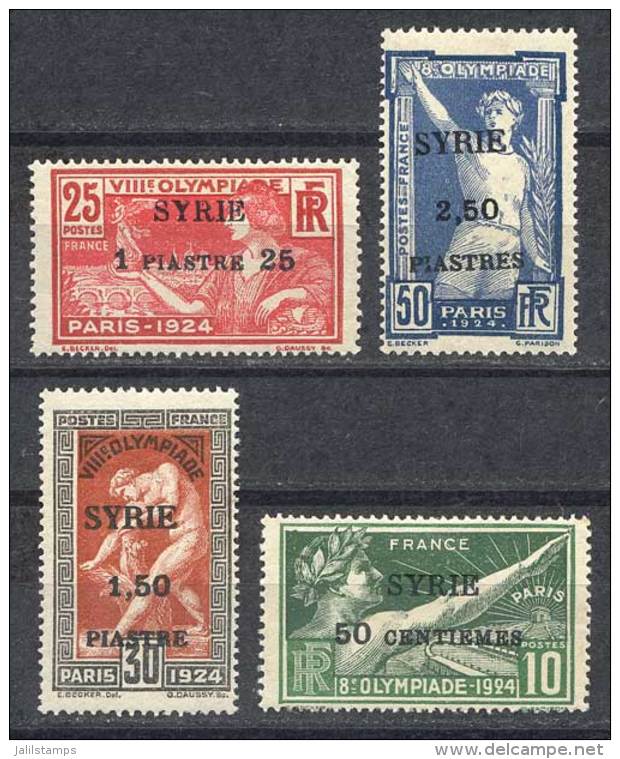 Sc.133/136, 1924 Paris Olympic Games, Complete Set Of 4 Values, Very Fine Quality, Catalog Value US$120. - Syrie