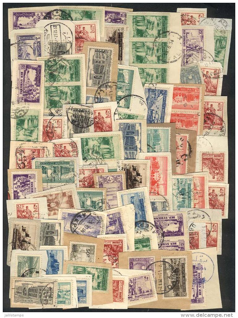 Lot Of Large Number Of Stamps On Fragments, VF Quality! - Syrie