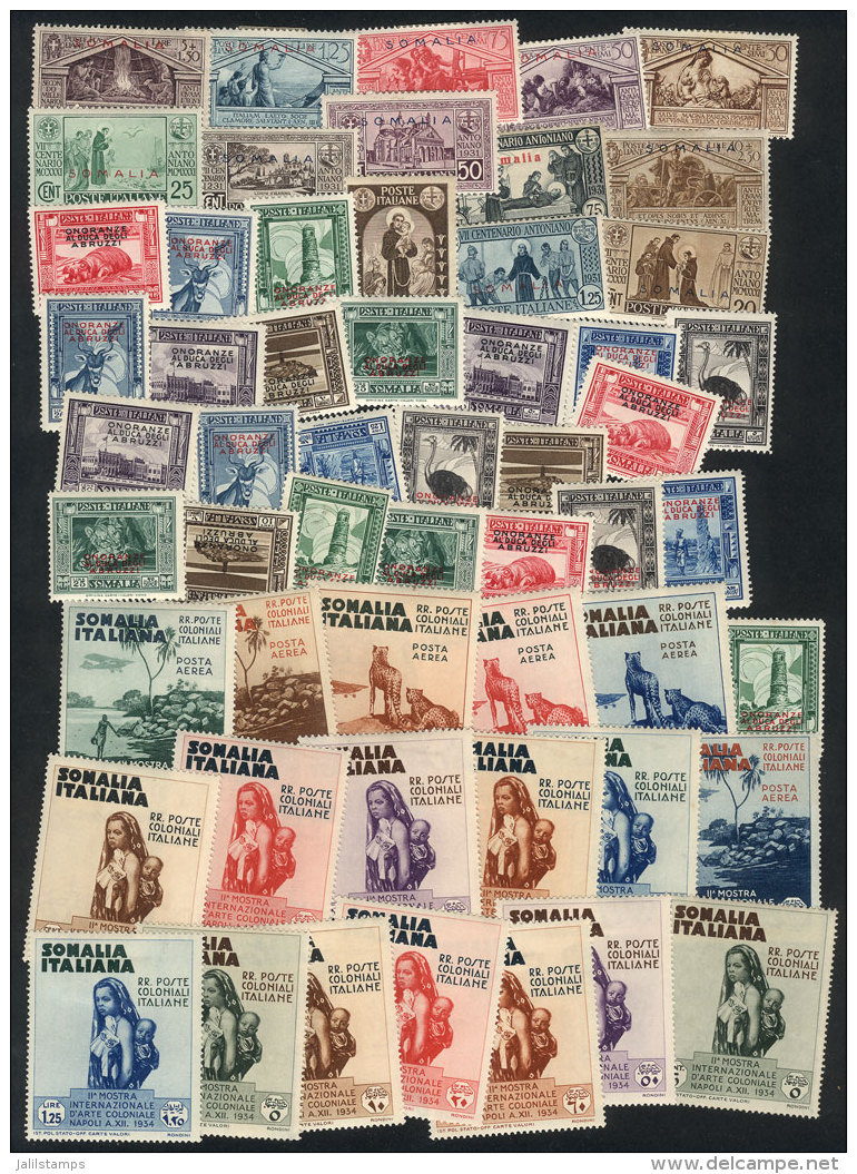 Lot Of Complete Sets, Mint With Hinge Marks Or Remnants, Many Stamps Of VF Quality, Others With Stain Spots On Gum... - Somalie