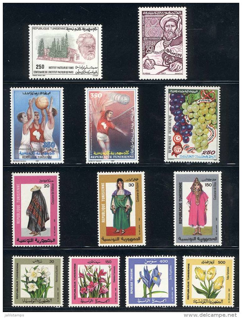 Small Post Folder With Stamps And Souvenir Sheets Issued In 1987/8, MNH, Excellent Quality, Very Thematic. - Tunesien (1956-...)