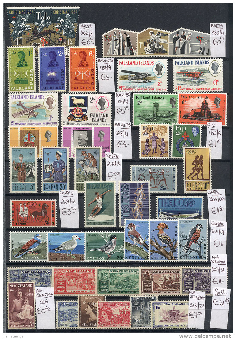 Stockbook With Very Good Stock Of VERY THEMATIC Sets, Stamps And Souvenir Sheets, MNH Or Lightly Hinged, General... - Sonstige & Ohne Zuordnung