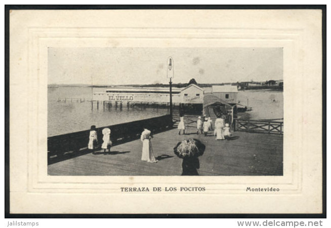 Montevideo: Terraza De Los Pocitos, Circa 1905, Excellent Quality! - Uruguay