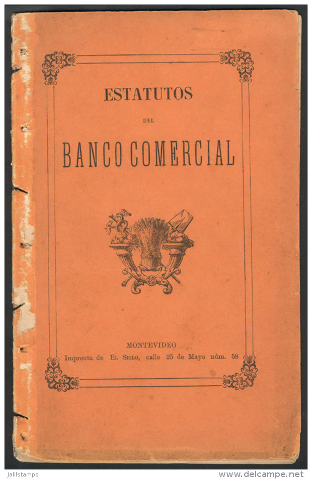 Articles Of The Bank "Banco Comercial De Montevideo", Small Book With 49 Pages, Minor Defects, Interesting! - Autres & Non Classés