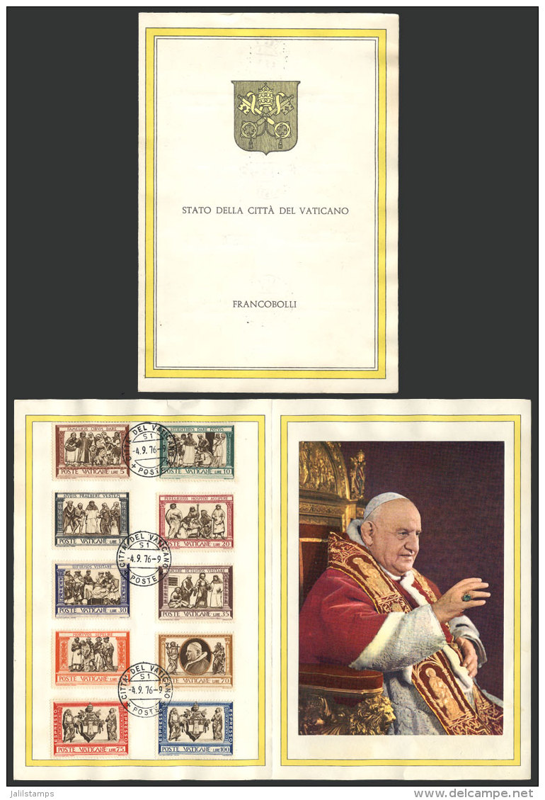 Set Of Year 1976 In A Special Folder With Image Of The Pope, VF Quality! - Other & Unclassified