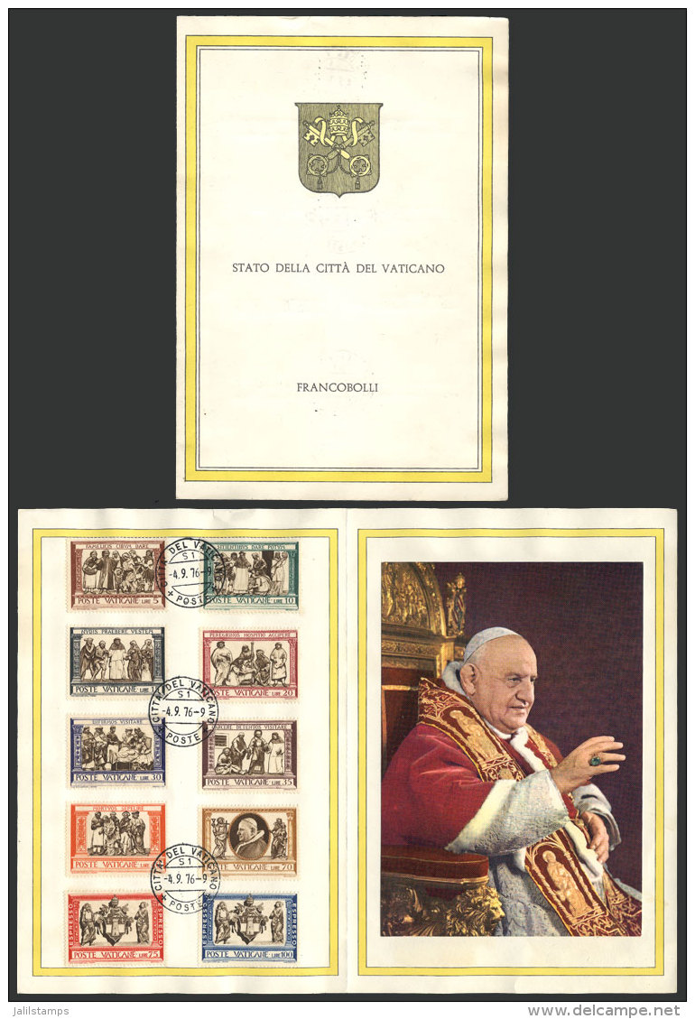 Set Of Year 1976 In A Special Folder With Image Of The Pope, VF Quality! - Autres & Non Classés