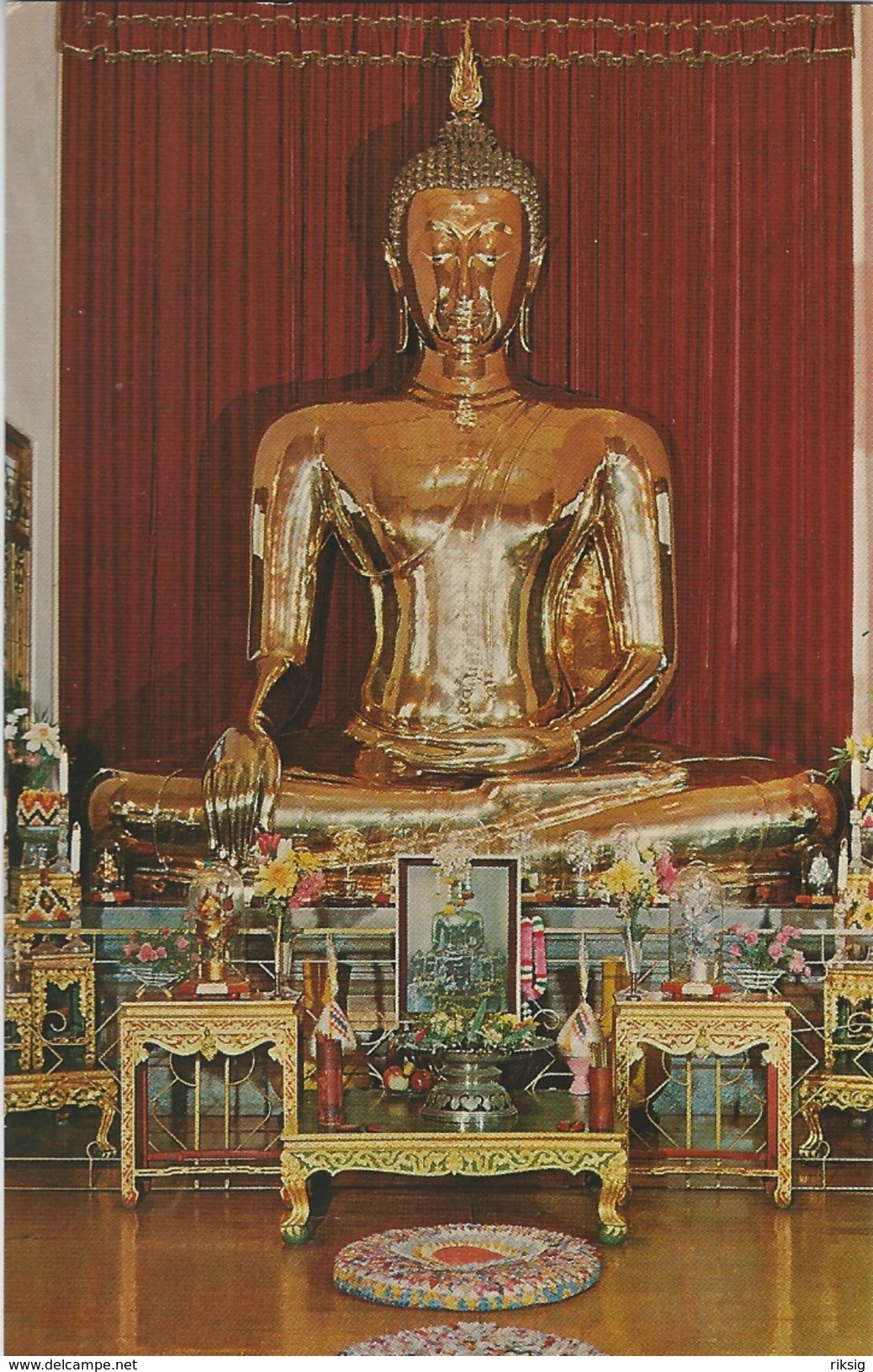 Golden Buddha Of Sukhothai Era. Wat Trai Mit,  Bangkok Thailand.  S-3236 - Buddhism