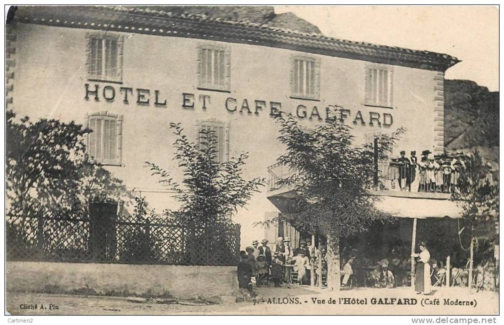 RARE CPA : ALLONS HOTEL GALFARD TRES ANIMEE CAFE MODERNE 04 - Autres & Non Classés