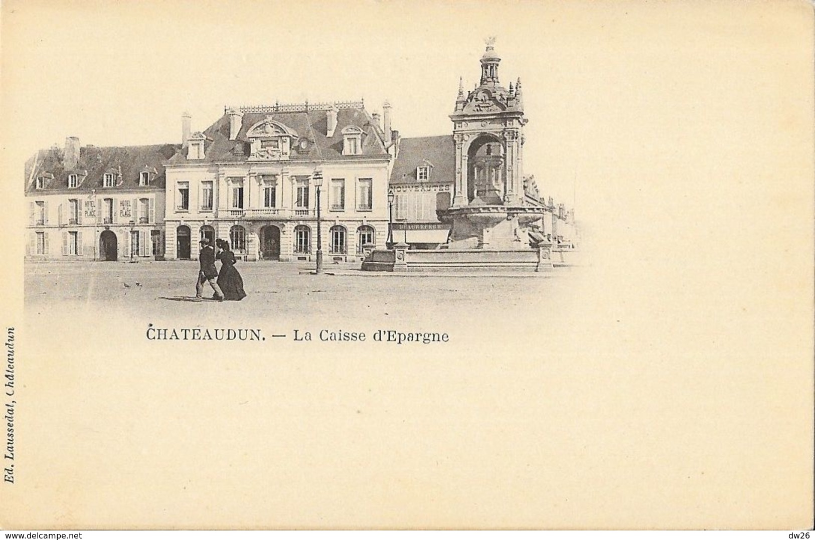 Chateaudun - La Caisse D'Epargne - Dos Simple, édition Lassedat, Carte Non Circulée - Banques