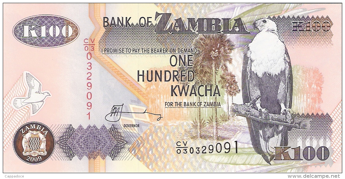 ZAMBIE   100 Kwacha   2009   Sign.12   P. 38h   UNC - Zambie