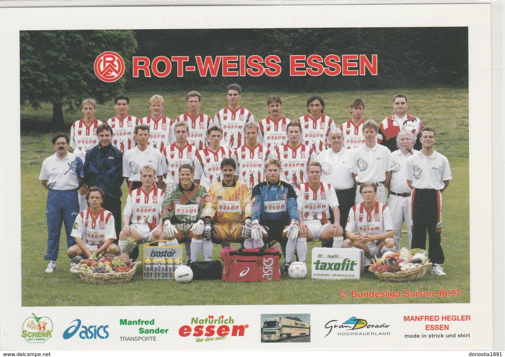 Football -  équipe  ROT-WEISS  ESSEN  - Dos Publicitaire  105x150 - Football