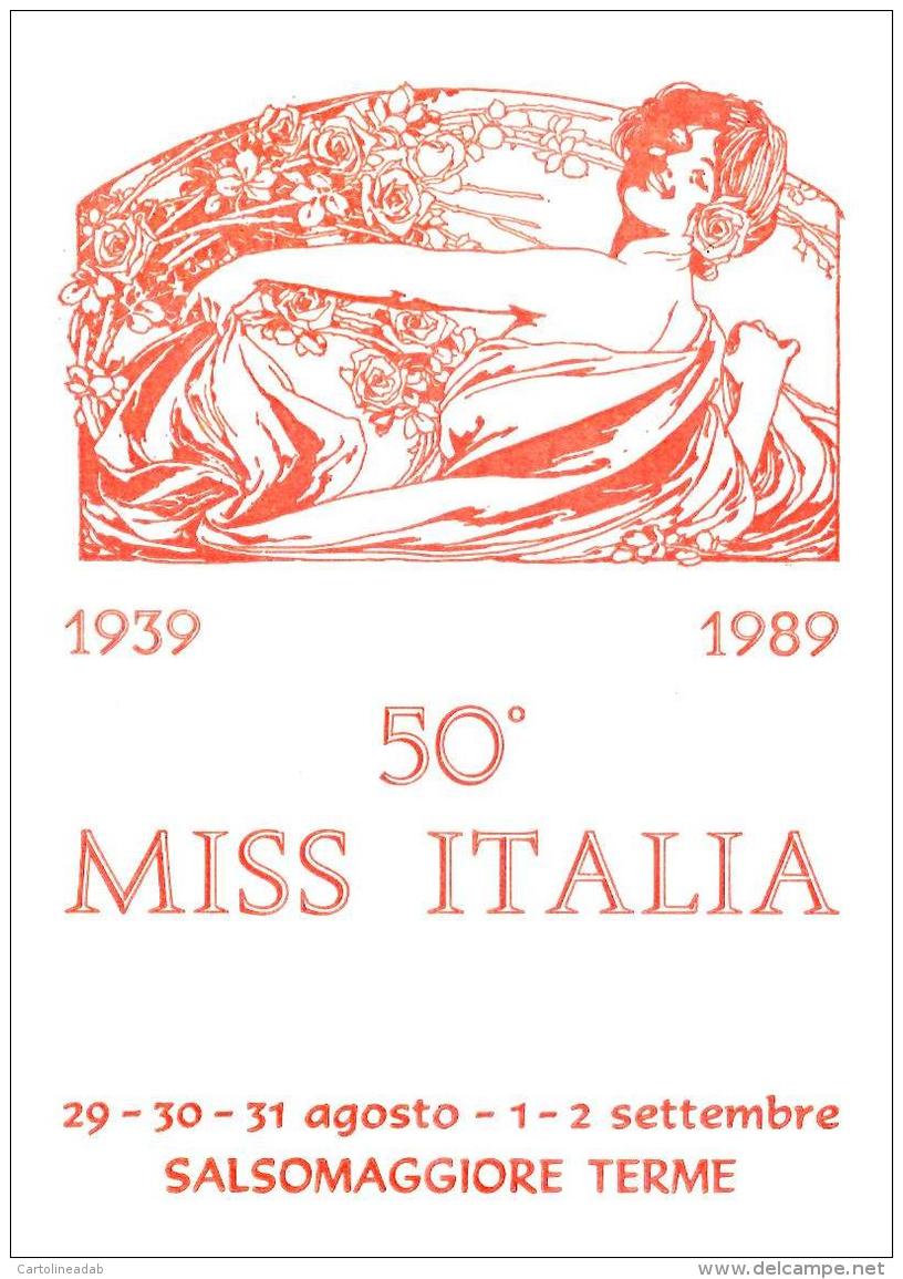 [MD1008] CPM - IN RILIEVO - SALSOMAGGIORE TERME (PARMA) - 50° MISS ITALIA - BERTOLETTI -  DISEGNO FRED H. BALL - NV 1989 - Parma