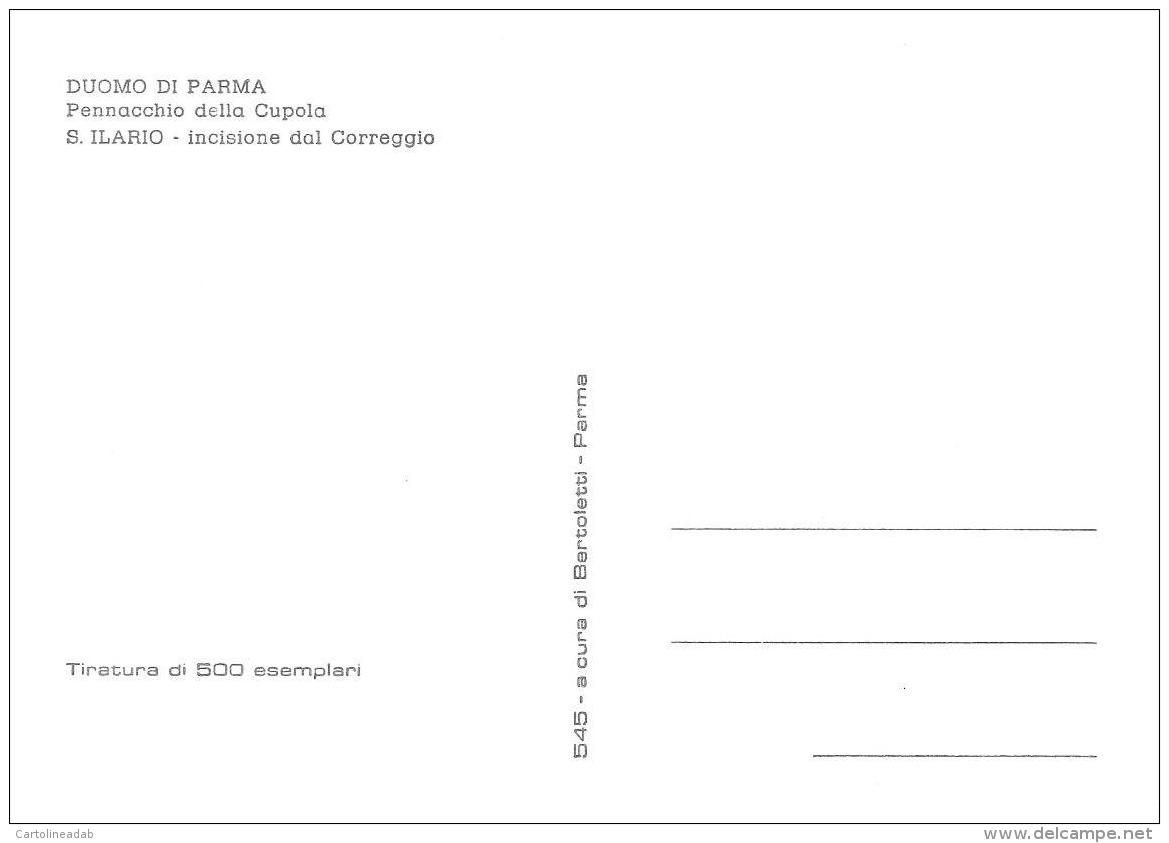 [MD1013] CPM - IN RILIEVO - PARMA - DUOMO - PENNACCHIO DELLA CUPOLA - S. ILARIO INCISIONE DAL CORREGGIO - BERTOLETTI -NV - Parma