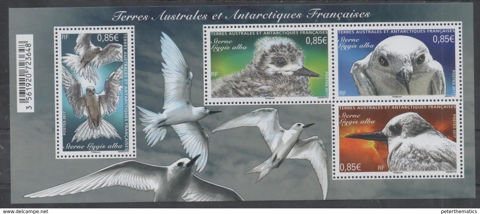 TAAF, FRENCH ANTARCTIC, 2017, MNH,BIRDS, SHEETLET - Other & Unclassified