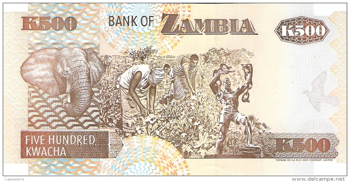 ZAMBIE   500 Kwacha   1992   Sign.11   P. 39b   UNC - Zambia