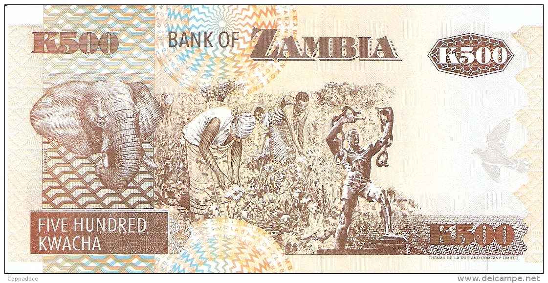 ZAMBIE   500 Kwacha   1992   Sign.10   P. 39a   UNC - Zambia