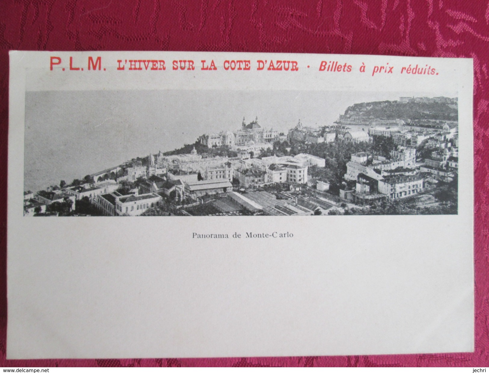 PANORAMA DE MONTE CARLO . DOS 1900 - Monte-Carlo