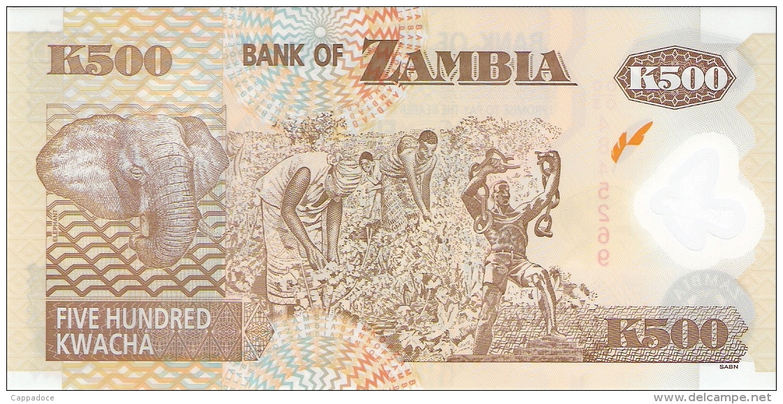 ZAMBIE   500 Kwacha   2009   Sign.12   P. 43g  UNC - Zambie