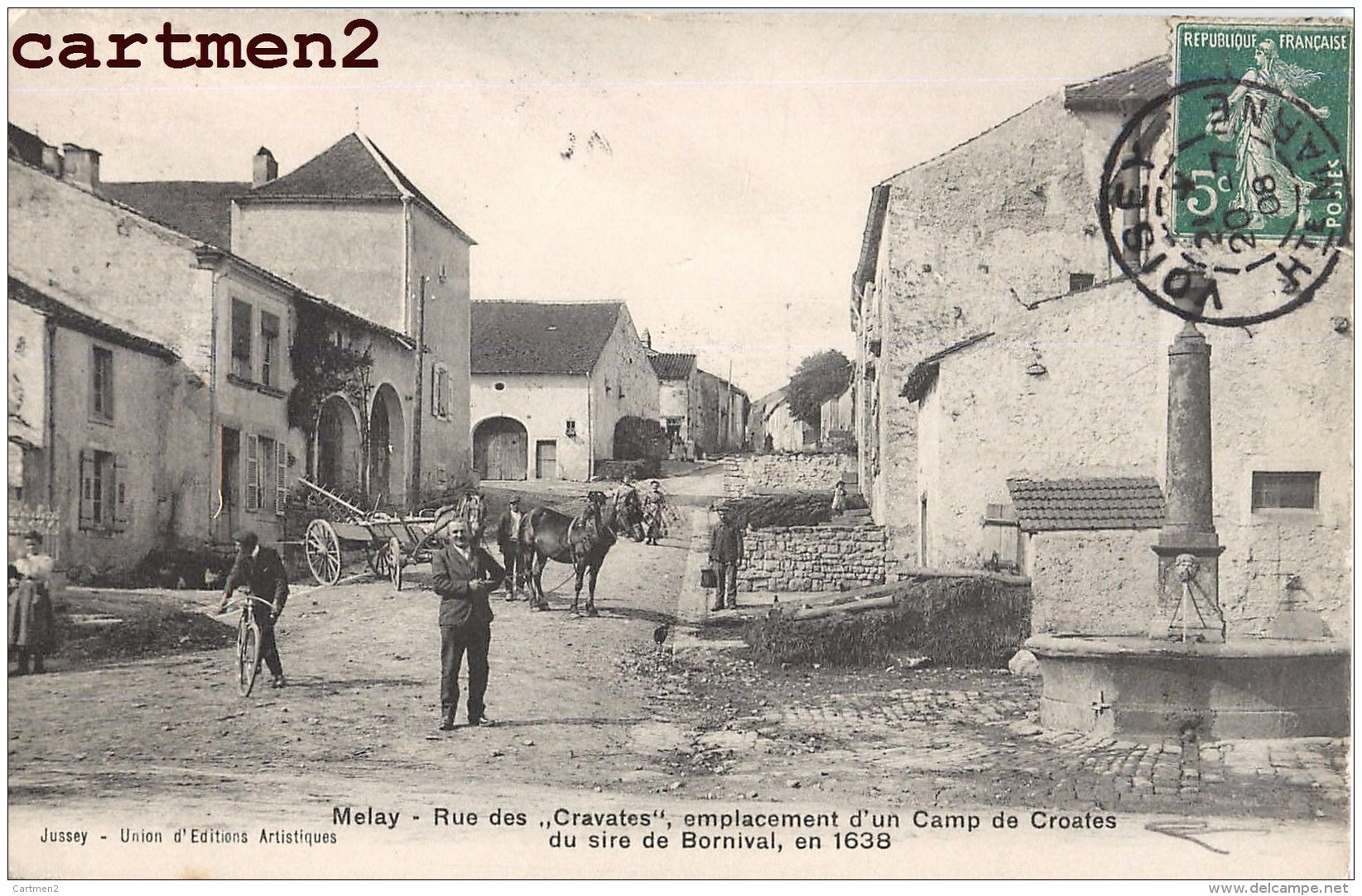 MELAY LA RUE DES CRAVATES CAMP DE CROATES DU SIRE DE BORNIVAL 52 HAUTE-MARNE CROATIE - Andere & Zonder Classificatie