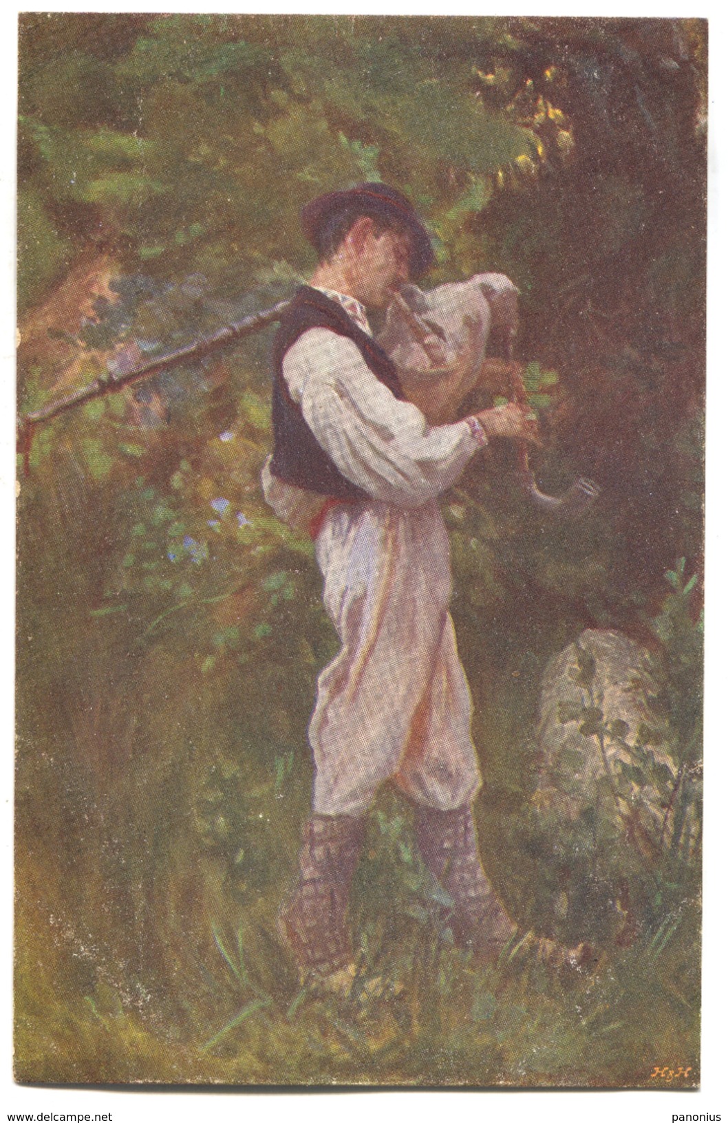 CROATIA, Posavina, I. TI&Scaron;OV Painter - BAGPIPE, CORNEMUSES, Music, Ethno, Art PC - Europa