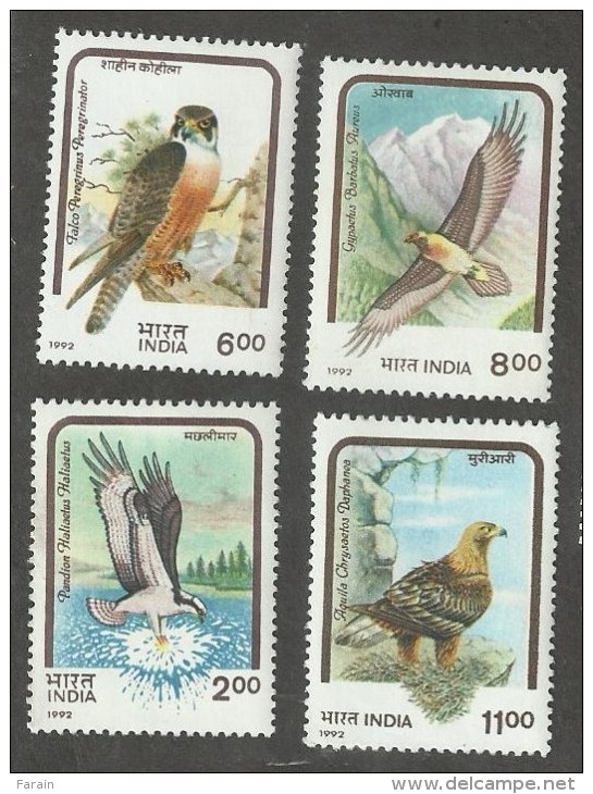 Eagle Falcon Osprey Lammergeier Bird Vogel Uccello Oiseau Ave Faune Fauna Predatory Birds Of Prey India Inde Indien 1992 - Aquile & Rapaci Diurni