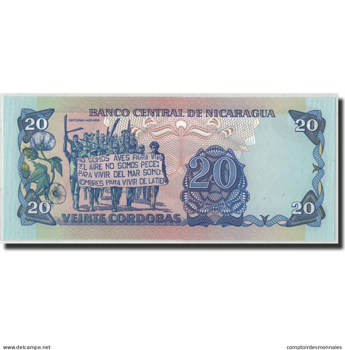 Billet, Nicaragua, 20 Cordobas, 1985 (1988), KM:152, NEUF - Nicaragua