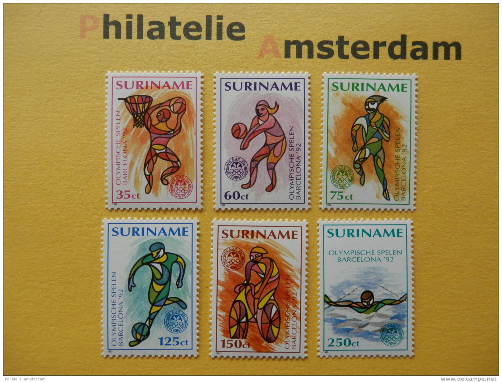 Suriname 1992, OLYMPICS BARCELONA: Mi 1407-12, ** - Zomer 1992: Barcelona
