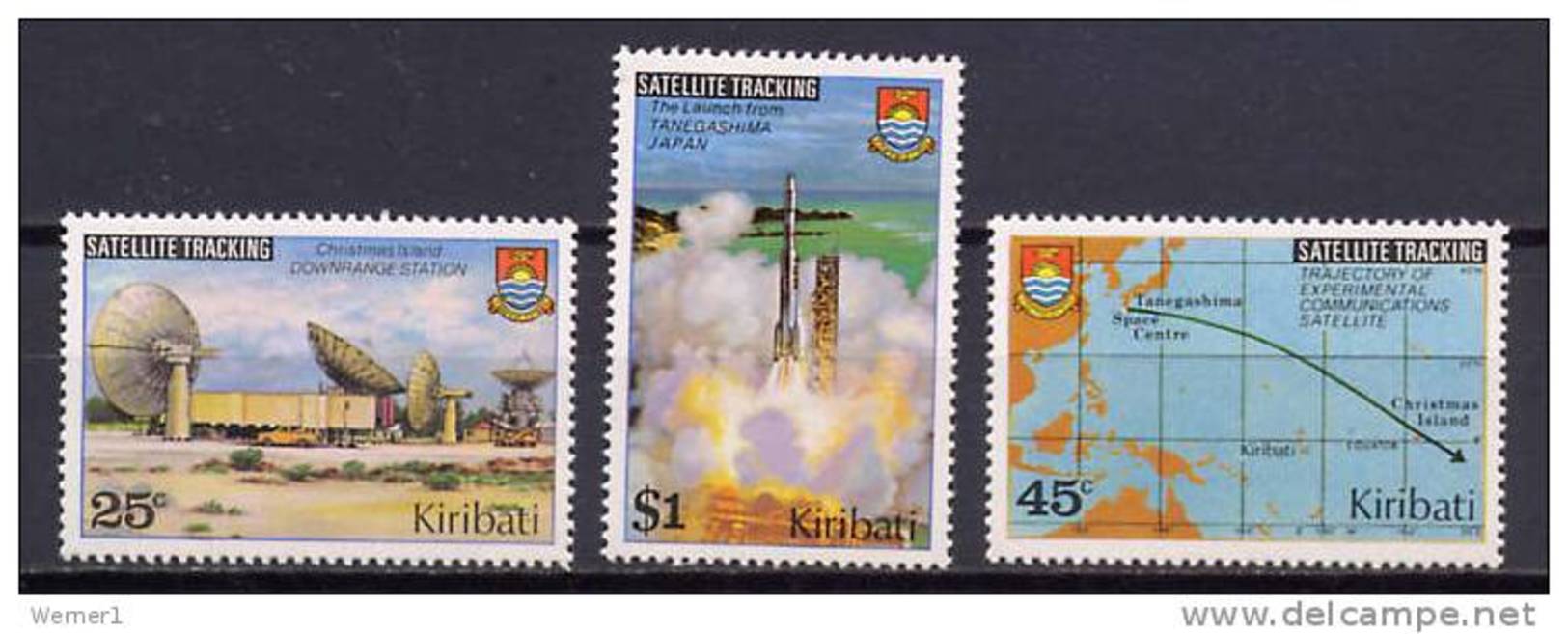 Kiribati 1980 Space Set Of 3 MNH - Oceania