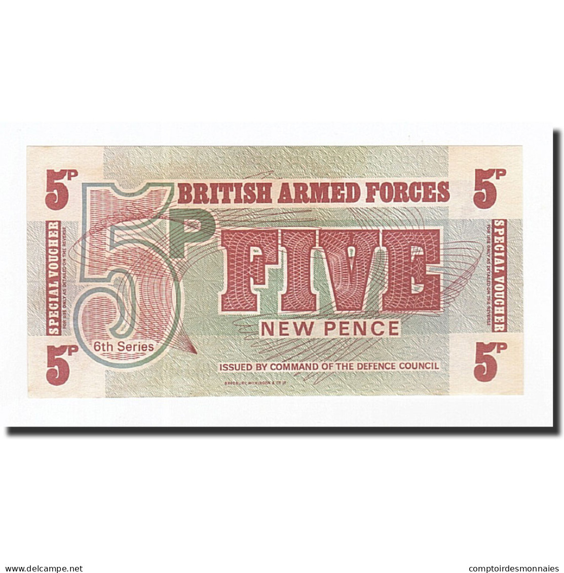 Billet, Grande-Bretagne, 5 New Pence, 1972, KM:M47, SPL+ - British Armed Forces & Special Vouchers