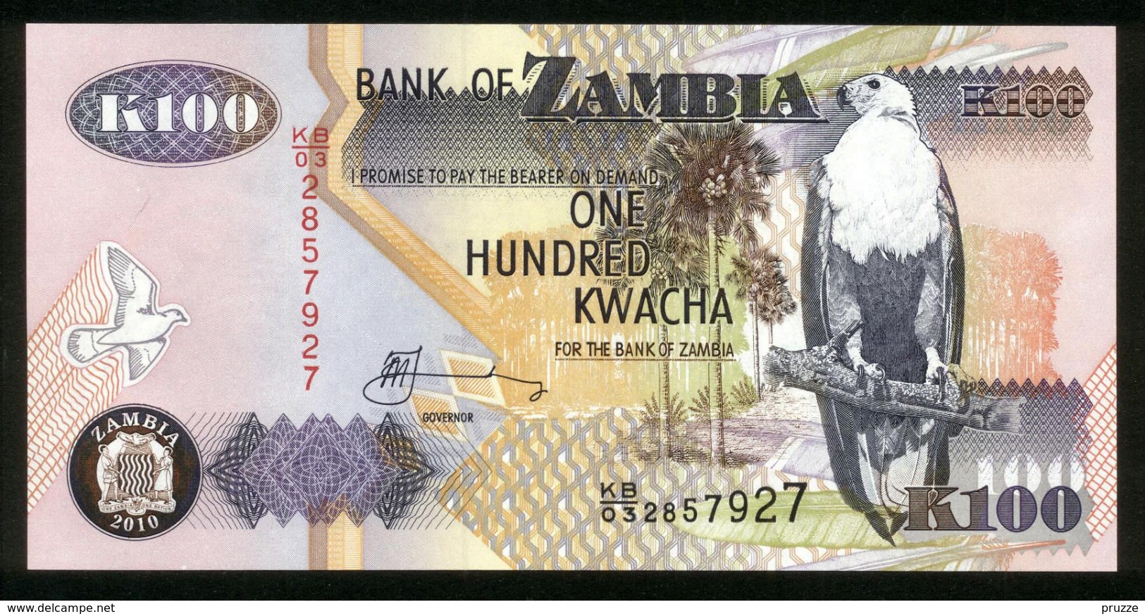 Sambia - Zambia 2010, 100 Kwacha - UNC - KB 03 2857927 - Sambia