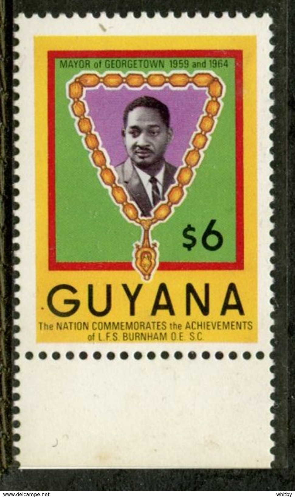 Guyana 1986 $6.00 Robert Burnham Issue #1508  MNH - Guyana (1966-...)