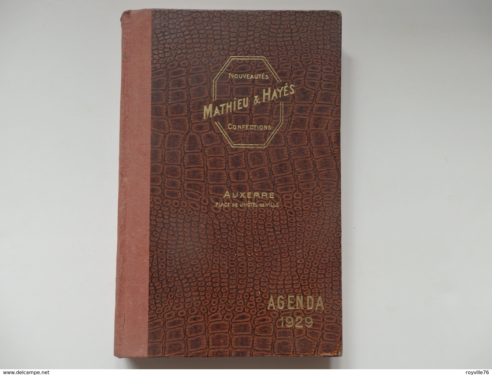 Bel Agenda De 1929 Des Confections Mathieu&Hayésnplace De L'hôtel De Ville à Auxerre (89). - Grand Format : 1921-40