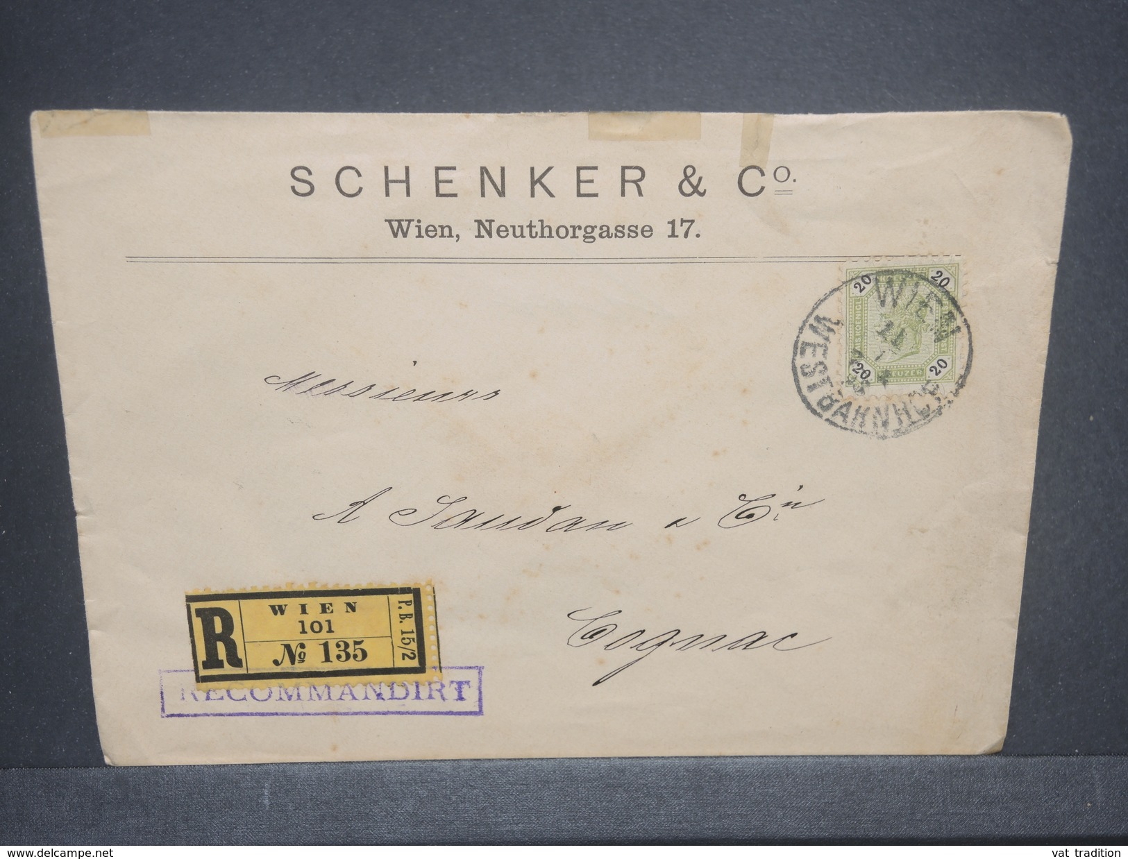 AUTRICHE - Enveloppe En Recommandé De Wien Pour La France  En 1898 - L 7400 - Lettres & Documents