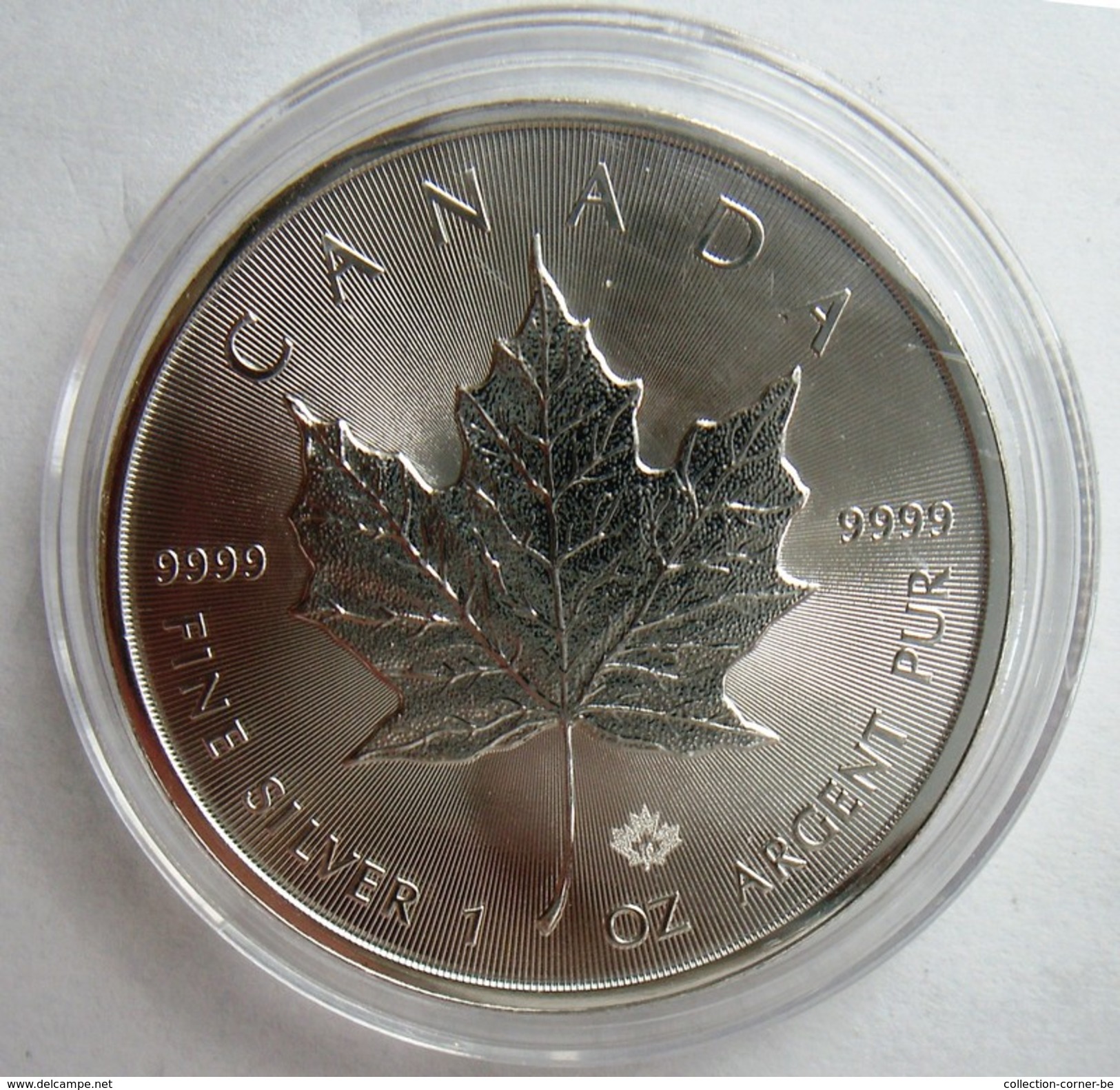 Zilveren 1 Oz Bullion Munt, Canada Maple Leaf, 2015, In Capsule - Canada