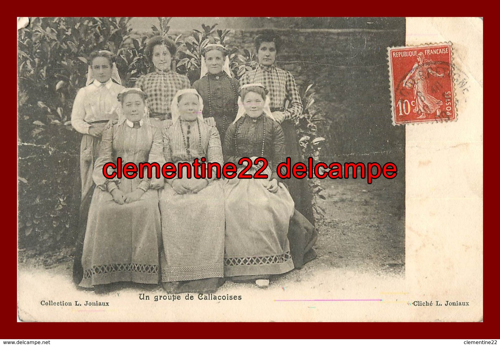 Dept 22 CALLAC * Un Groupe Callacoises   ( Scan Recto Et Verso ) - Callac