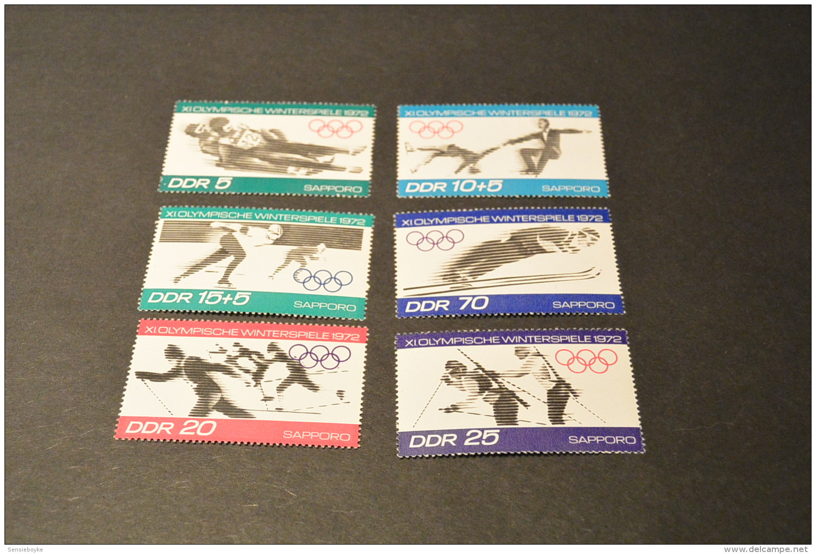 K10752- Set MNH DDR -  1972- Mi- 1725- 1730- Olympics Sapporo - Hiver 1972: Sapporo