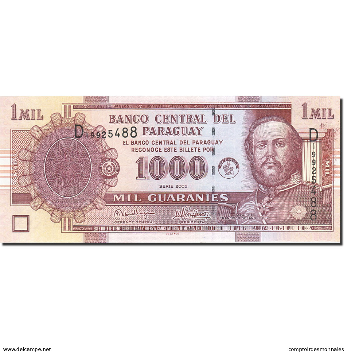 Billet, Paraguay, 1000 Guaranies, 2004, 2005, KM:222b, NEUF - Paraguay