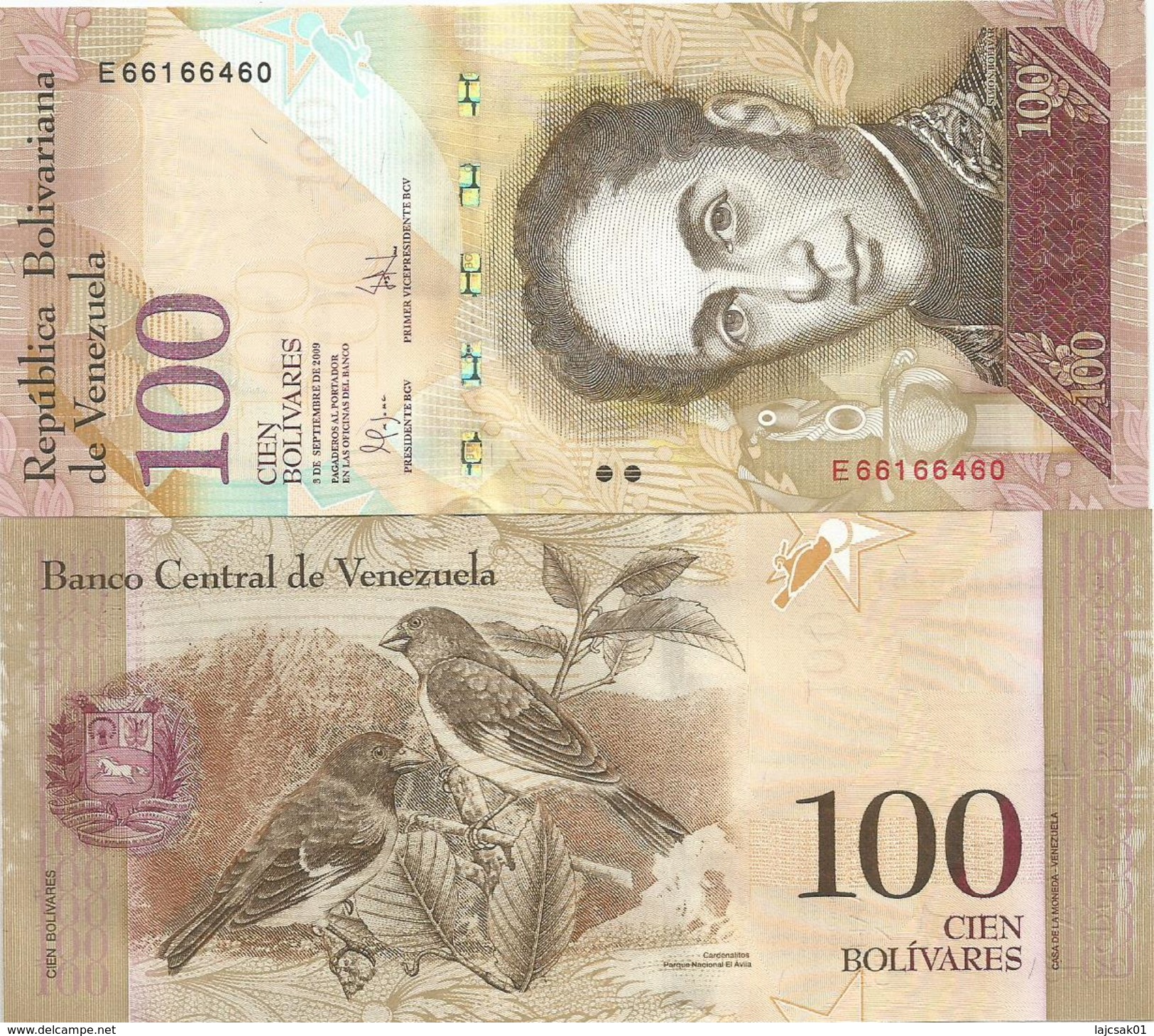 Venezuela 100 Bolivares 2009. UNC - Venezuela