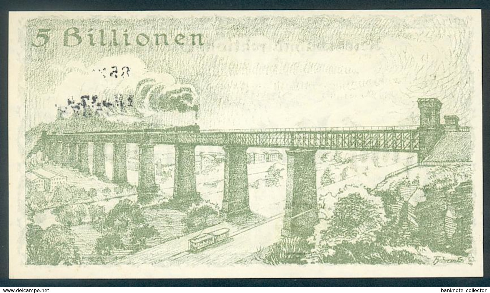 Deutschland, Germany, Reichsbahndirektion Stuttgart - 5 Billion Mark, 1923 ! - 5 Biljoen Mark