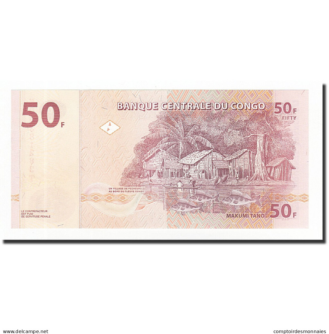 Billet, Congo Democratic Republic, 50 Francs, 2007-07-31, KM:97a, NEUF - Demokratische Republik Kongo & Zaire