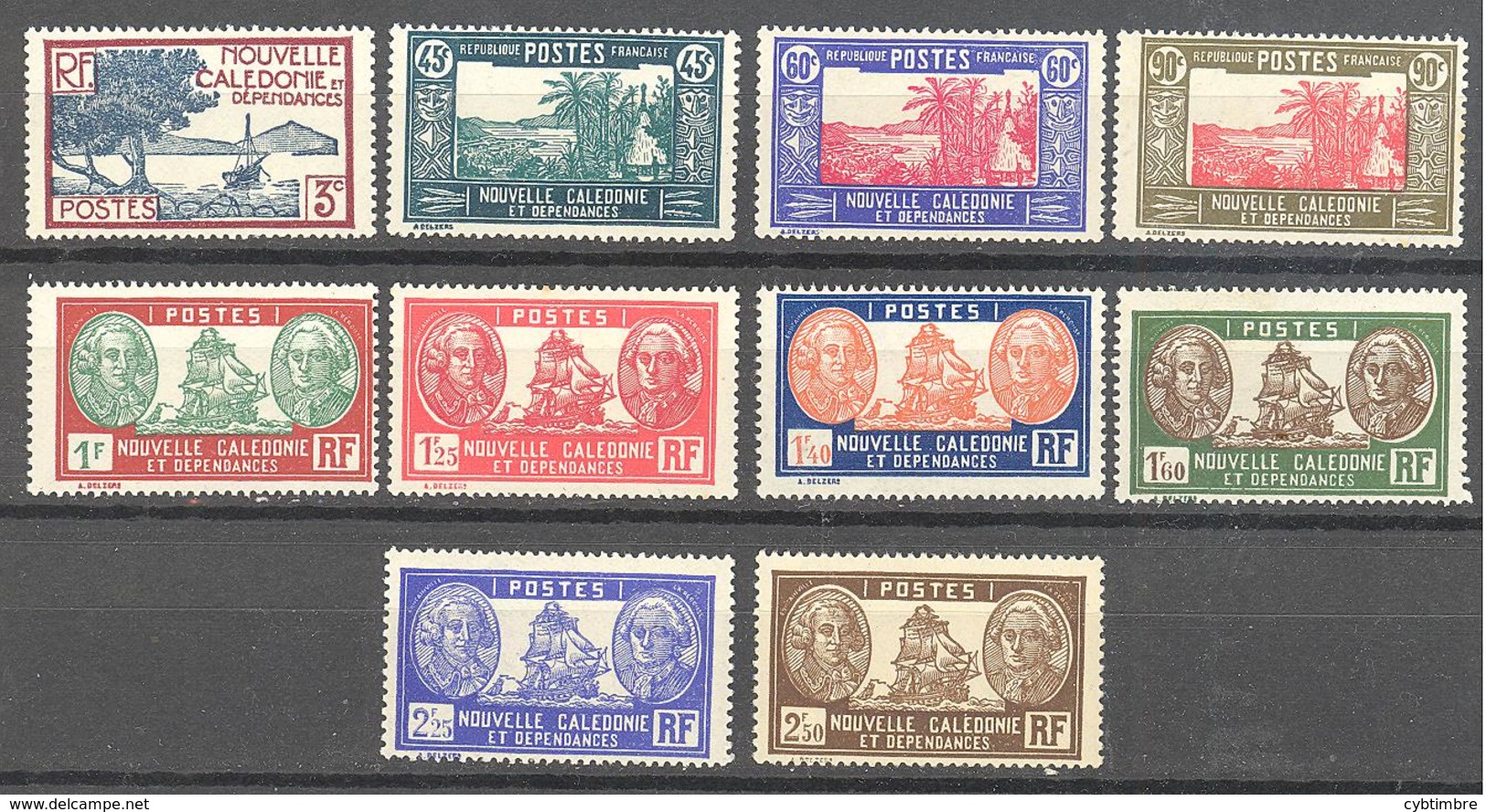 Nouvelle Caledonie: Yvert N° 180/189**; MNH - Unused Stamps