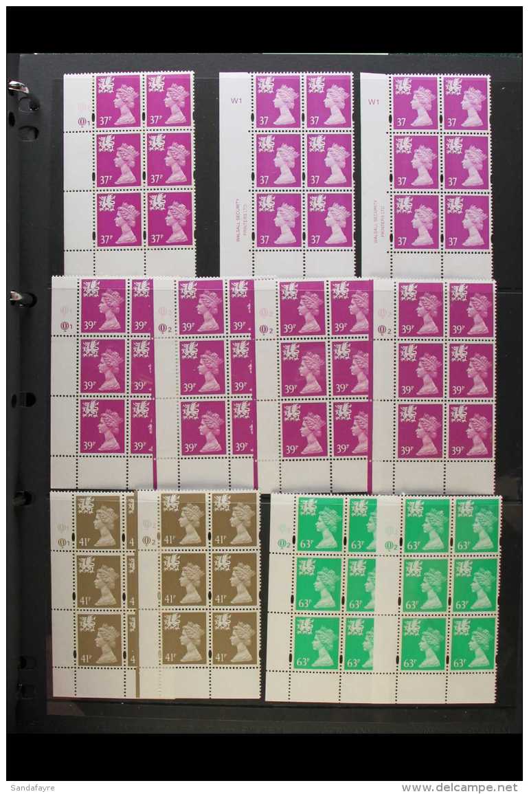 WALES 1971-2002 MACHIN CYLINDER BLOCK COLLECTION. A Valuable &amp; Extensive, Never Hinged Mint Collection... - Autres & Non Classés