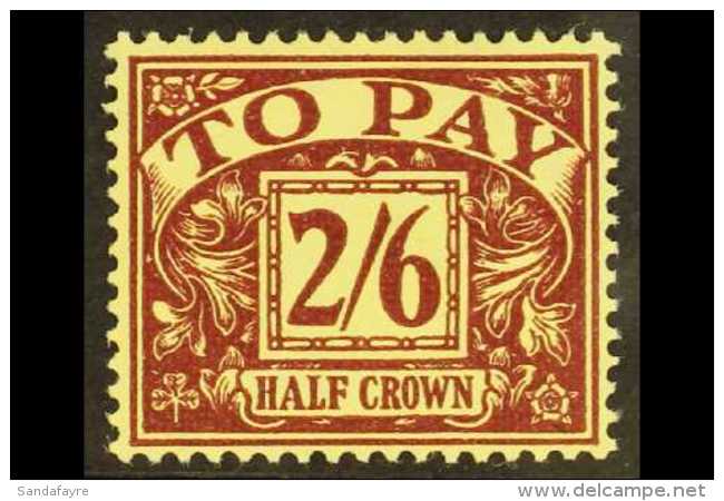 POSTAGE DUE 1954-5 2s6d Purple On Yellow, Wmk "E 2 R" &amp; Tudor Crown, SG D45, Never Hinged Mint. For More... - Altri & Non Classificati