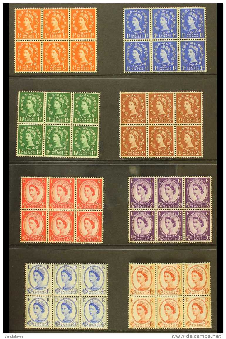 1959 PHOSPHOR GRAPHITE BLOCKS OF 6 A Complete Set Of The Phosphor Graphite Issue (2 Watermarks), SG 599/609 As... - Autres & Non Classés