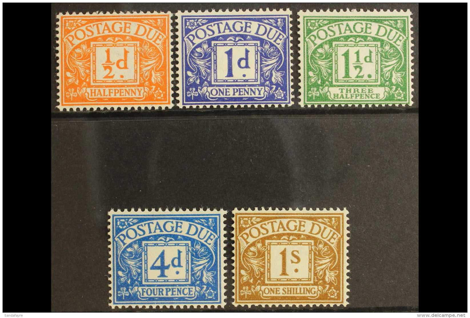 POSTAGE DUES 1951-4 KGVI  New Colours Set, SG D35/9, Never Hinged Mint (5). For More Images, Please Visit... - Non Classificati